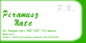 piramusz mate business card